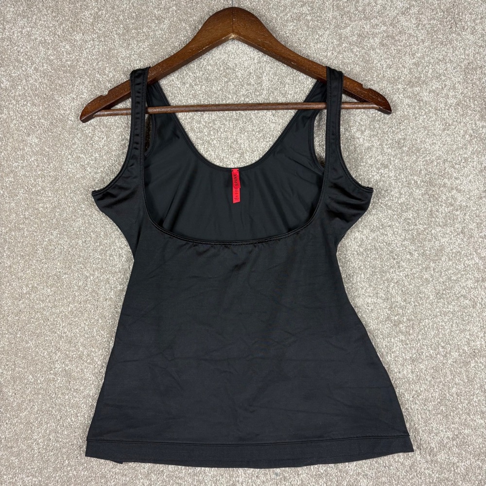Spanx Womens Black Compression Shapewear Tank Top Scoop Neck Camisole Size XL